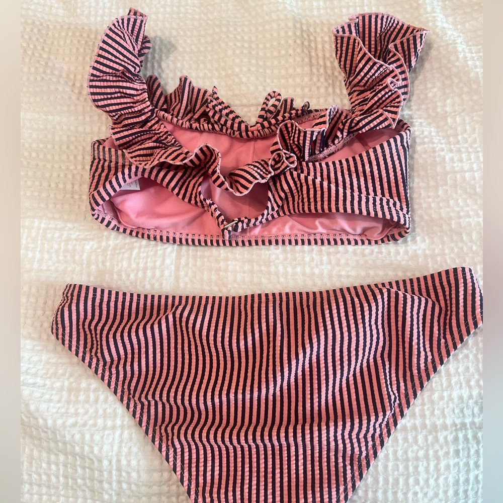 Pink and Navy Target Bikini Set